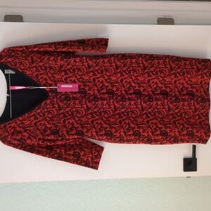 Anthropology x Tracy Reece vneck textured stretchy bodycone Christmas midi dress